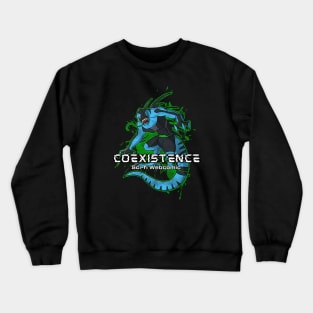 Syrac with logo-  Coexistence The Series Webcomic Crewneck Sweatshirt